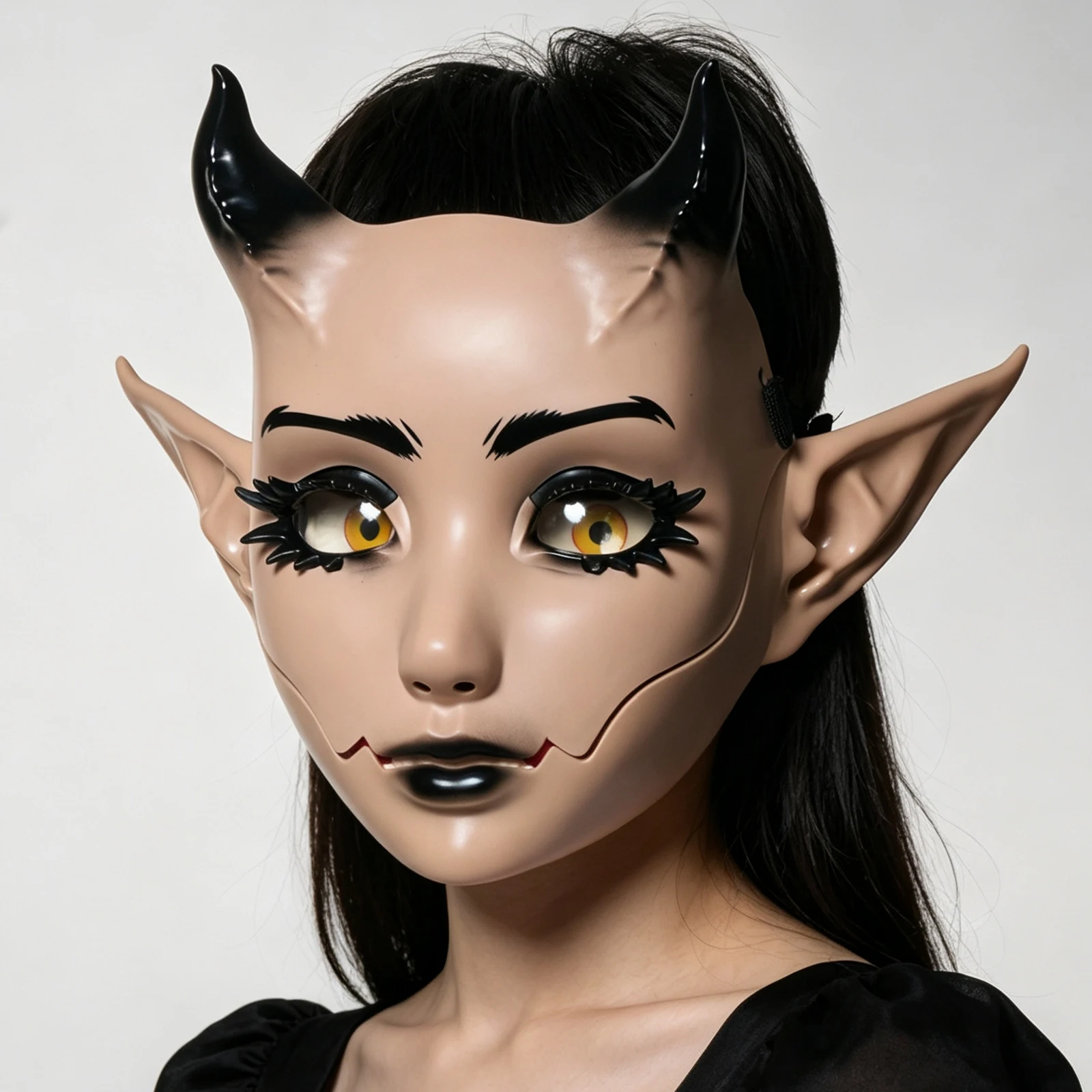 JAUPTO 7-Farbige Hornige Maske mit Beweglichem Kiefer und Offenem Mund, Fantasy-Kreatur-Maske für Halloween-Kostüme, Partys und Festivals, Gesichtsbedeckung für Erwachsene – Detail 19
