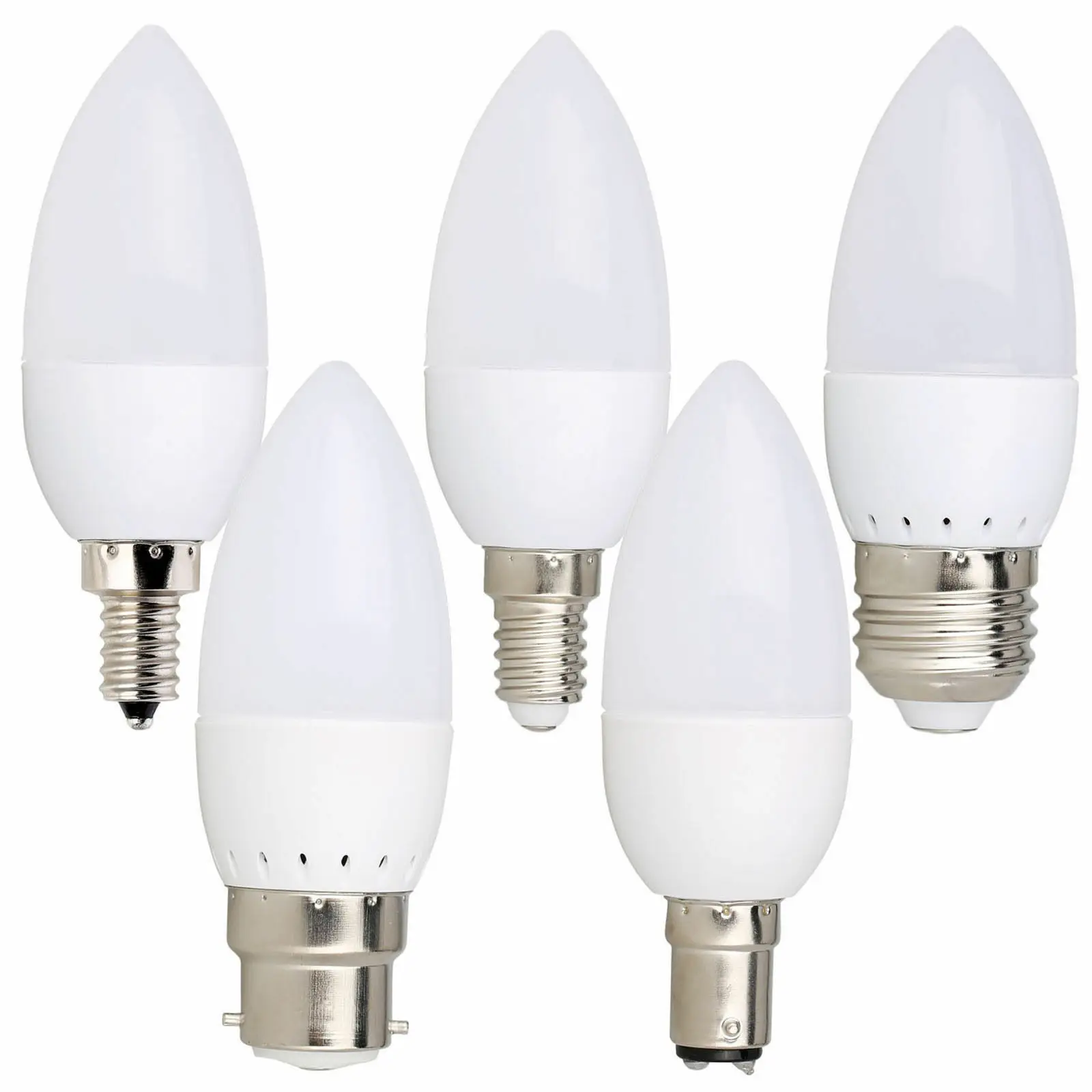 10Pcs 3W Led Candle Light E14 B22 Bulb E27 Lamp Pure White Bulbs 220V 230V 360 Beam Lampada Smd Chip Home Decorative Living Room