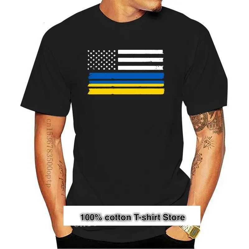 

New Customize Casual Ukrainian American Flag - Usa Ukraine T Shirt Hipster Anti-Wrinkle Leisure Women T Shirts Crew Neck Basic S