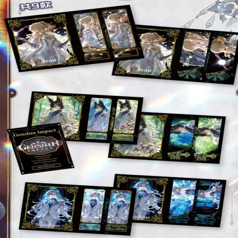 100Pcs/Genshin Impact Commemorative Stamps Collection Series 1 Official Teyvat Artwork Limited Edition Postal Collectibles