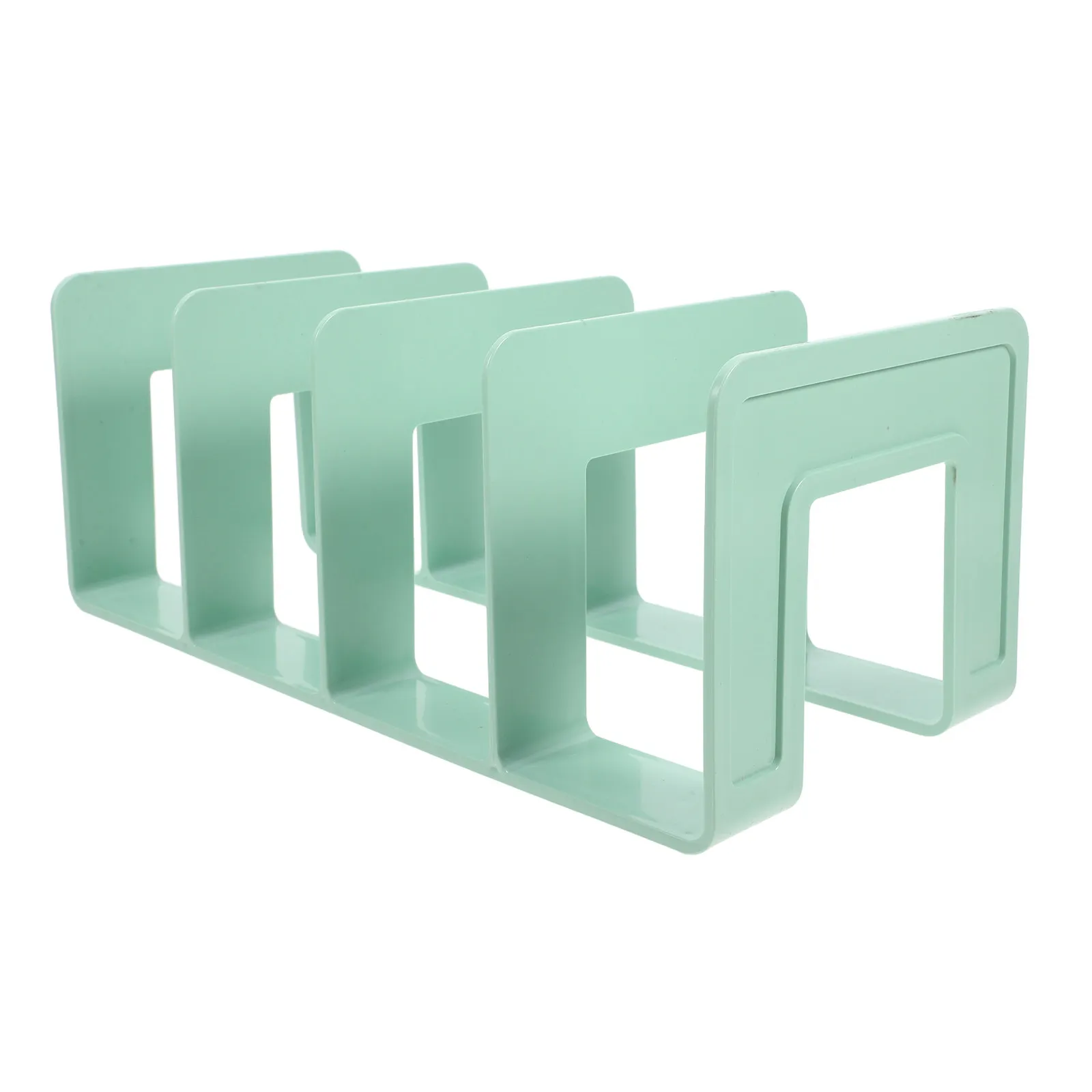 

Desktop Book Organizer with Rounded Corners and Enlarged Dividers for Office Study Library Magazine Rack Storage Shelf File