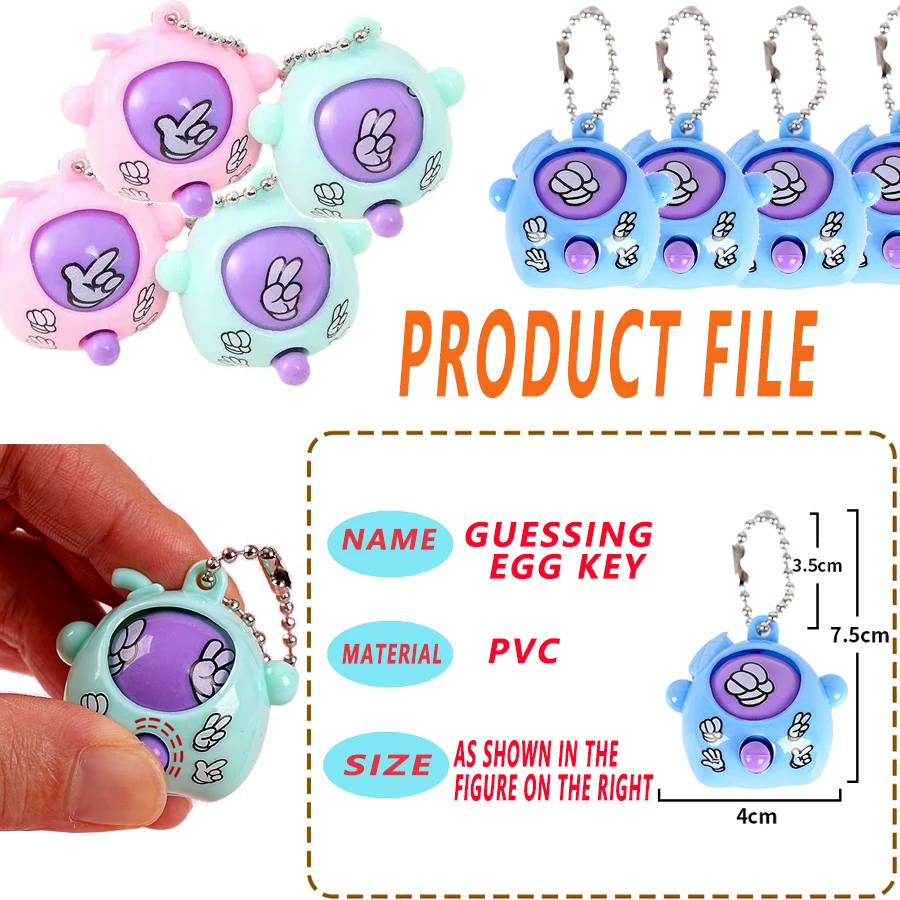 

10-50pcs Cartoon Guessing Egg Key Buckle Cartoon Pattern Small gift Children's birthday gifts And Christmas Stocking Fillers