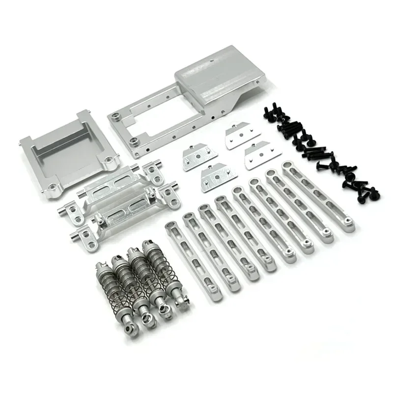 Metal upgrade, PCB fixed bin, tail bin, pull rod, shock absorber, pull rod seat, shock mount, set, for Mangniu model 1/12 MN78