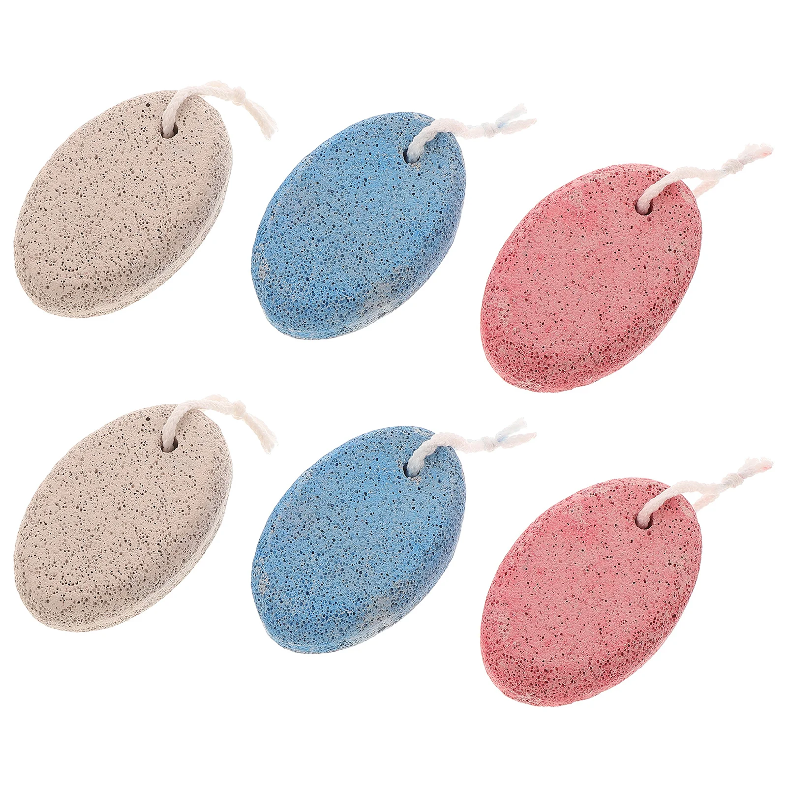 Dissolvant de callosités de pierres ponce, accessoire de soin des pieds, ensemble d'outils de pédicure, outil d'exfoliation de lime de pied, pierre ponce naturelle 6 pièces