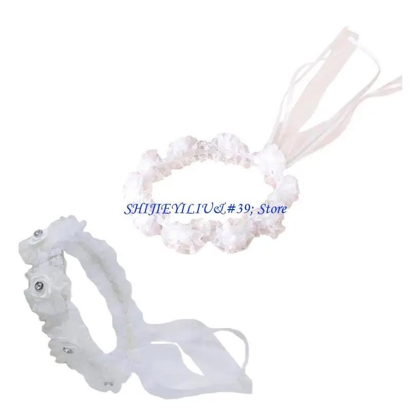 

E21F Цветочная повязка на голову венок для волос Принцесса Гирлянда Корона Гало Головной убор с лентой