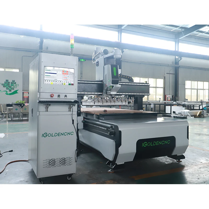 Wood Carving Furniture Wardrobe Door Making 1325 Atc MDF Board Cutting Machine 4 Spindles CNC Router Machine for Woodworking