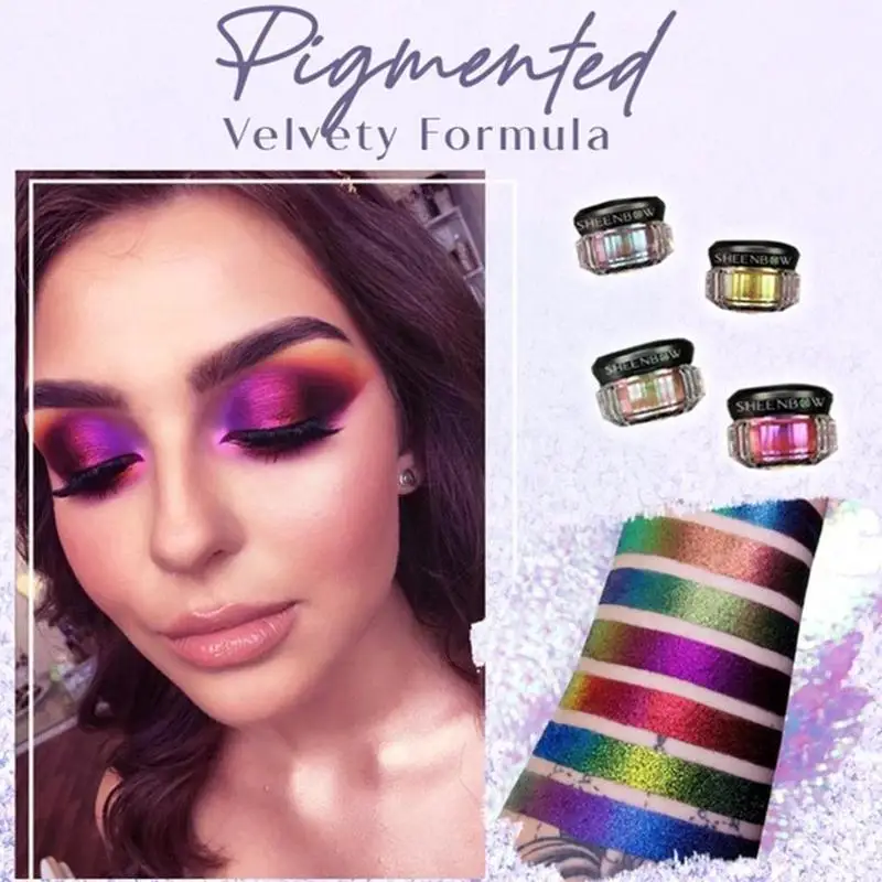 Sombra de ojos de camaleón, pigmento que cambia de luz, brillo, cosmética, maquillaje de ojos, escenario, maquillaje de Ojos de larga duración, Makeu R7O5