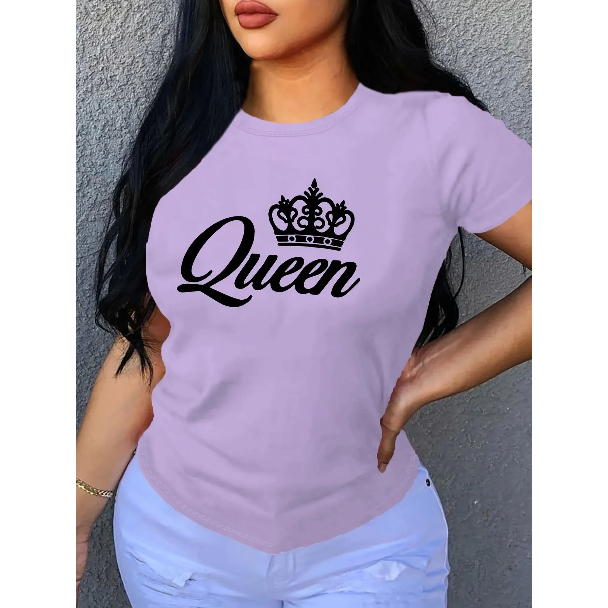 

Повседневная женская футболка Bla с принтом, свободный топ, удобная футболка, универсальная модная женская одежда