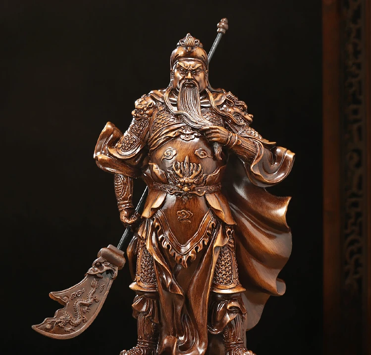 

1 Pcs Resin Wealth God Guan Gong Statue Ornament Living Room Home Decoration Absorb Wealth Feng Shui Accessories Figurine