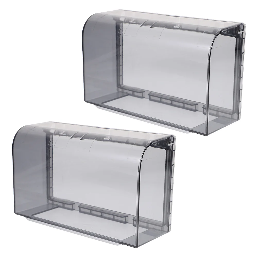 

2Pcs Double Position Waterproof Socket Cover Adhesive Splash-Proof Bathroom Wall Socket Protector Durable Safe Outlet Box
