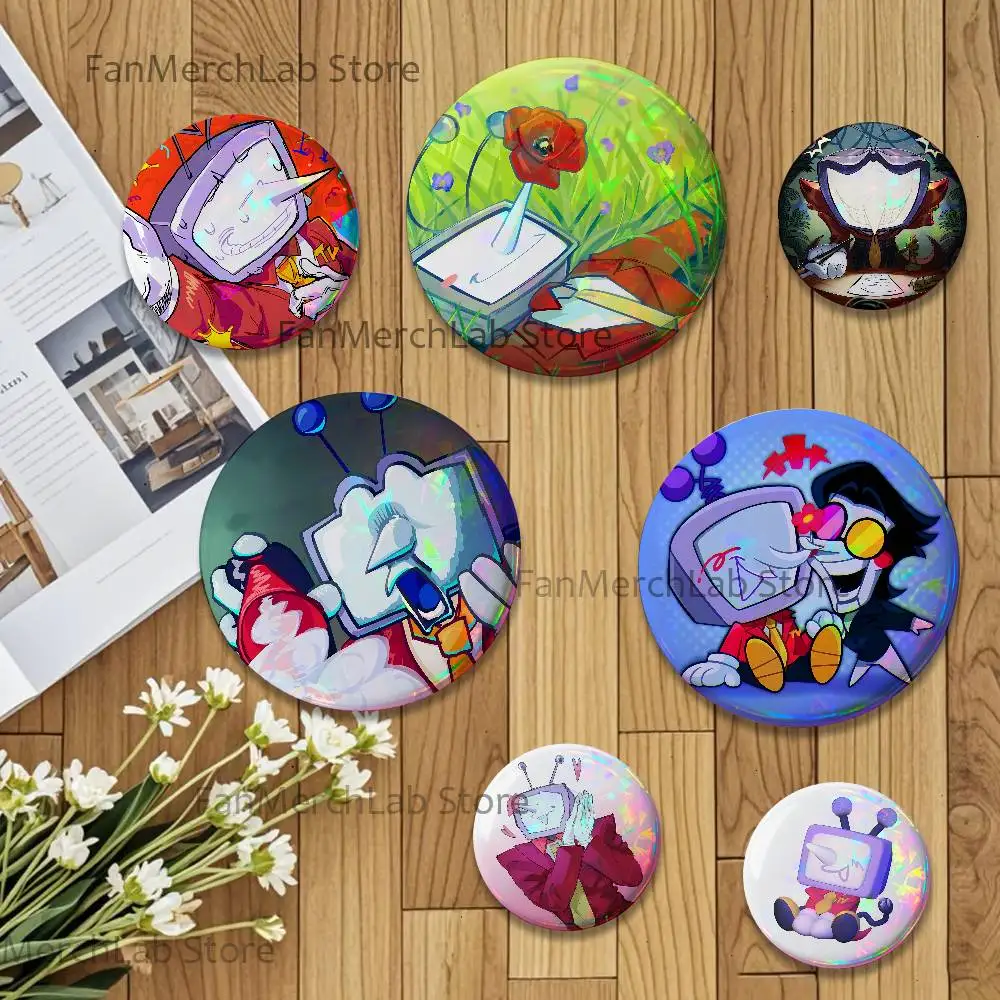 

Game D-Deltarune T-Tenna Badges Button Round Creative Pin Brooch Badge Bag Decor Fans Collect Friends Gifts