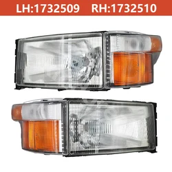 1732510 1732509 European Truck Lamp For Scania 4/P/G/R/T Series RH LH Truck Headlight With Side Lamp 1446588/1446587