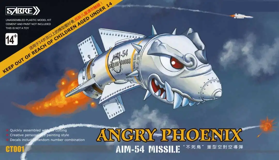 SABRE-Kit de construction de maquettes en plastique, édition Q, CT001 AIM-54 MISSILE