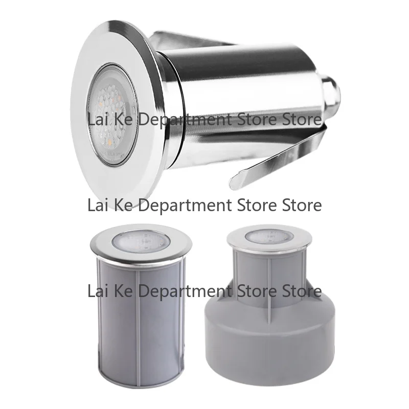 6W 2-inch Pool Light, 316 Stainless Steel Corrosion-Resistant Underwater LED Recessed Colorful Water Light for Landscaping
