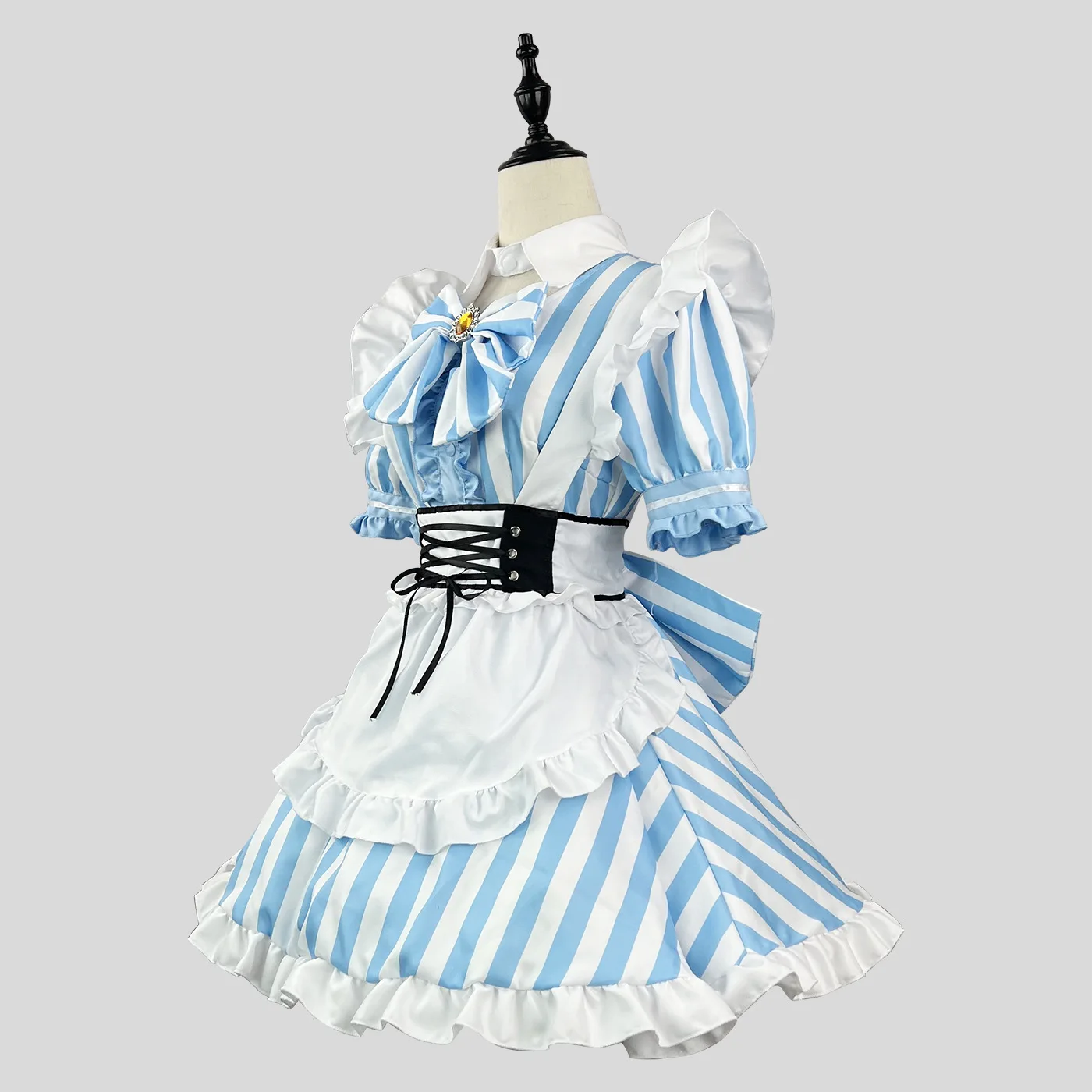 S -5XL Blue Strips Cute Lolita Maid Dress Costume Cosplay Girl Maid Dress Trending Girls Maid Party Costumes