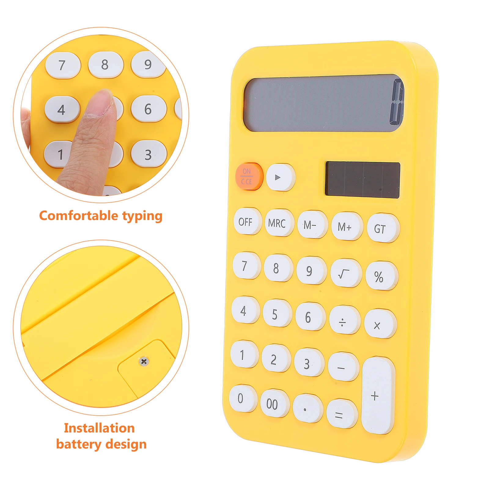 

Portable Calculator 12 Digits for Students Office Use Compact Colorful Design Easy Operate Household Desktop Basic Counting