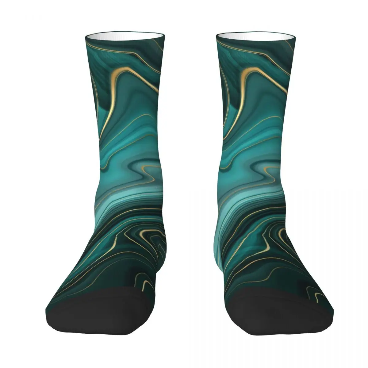 Luxury Glam Swirls Stockings Couple Abstract Print Socks Soft Kawaii Socks Spring Outdoor Non Slip Design Socks Gift