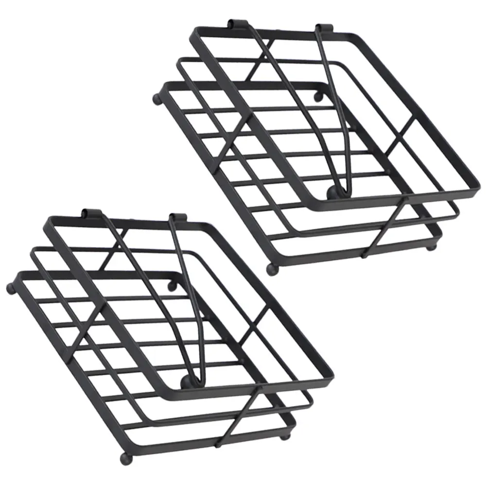 

2Pcs Iron Napkin Holder Modern Flat Square Dispenser for Home Table Restaurant Kitchen Practical Decor Serviette Storage