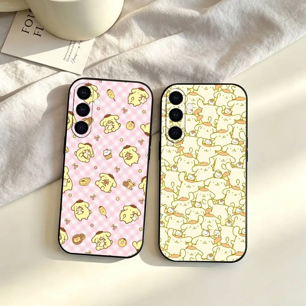 Cute Cartoon Pompompurines-s  Phone Case For Samsung Galaxy A73,A72,A71,A70,A53,A52,A51,Soft Silicone Black Cover
