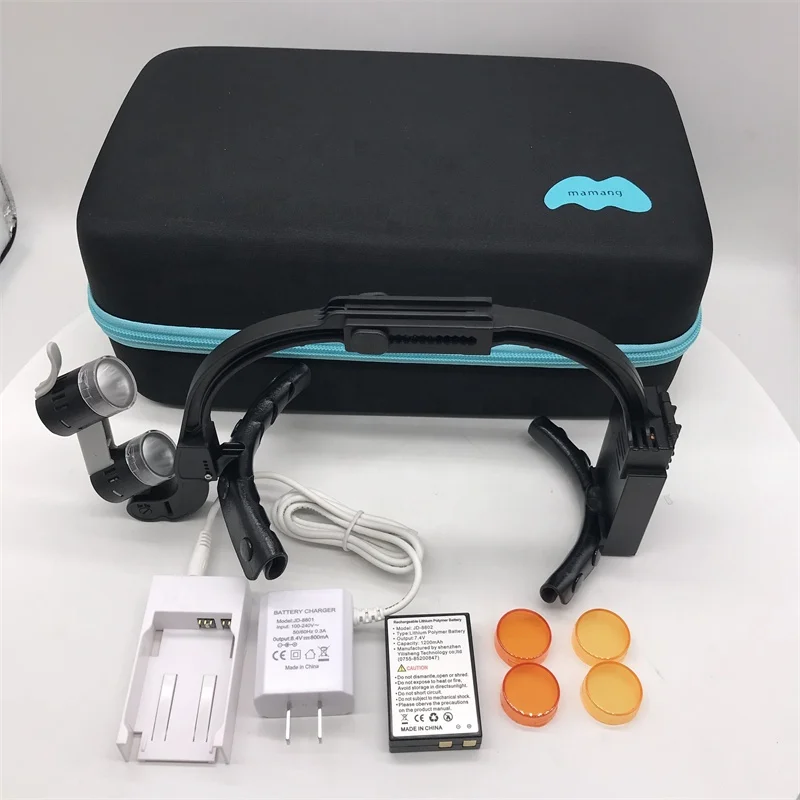 Dental Surgical Headlamp with Rechargeable Lithium Battery/dental Portable Led Headlight
