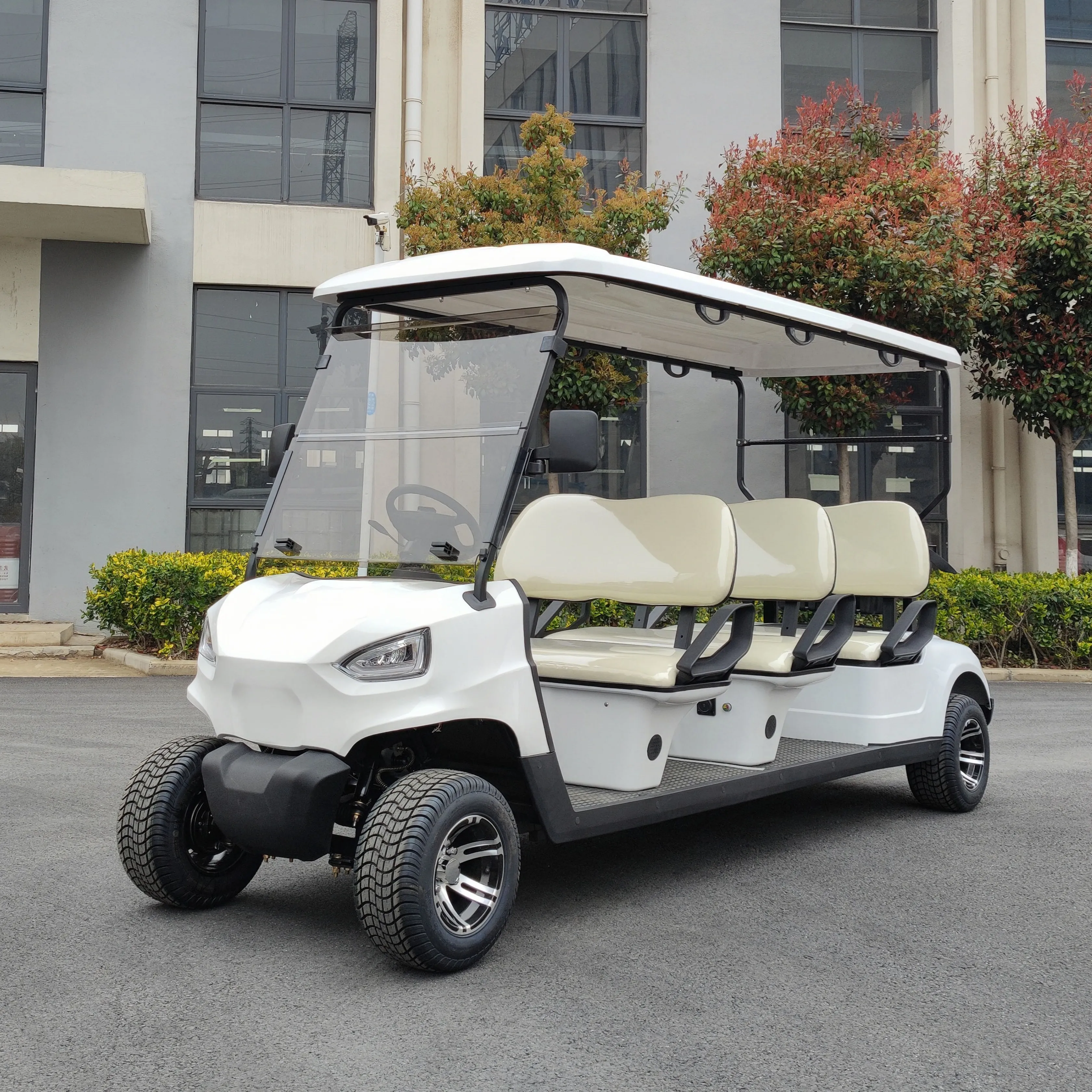 New Design Electric Hunting off Road Golf Black 14 Inch Tires 4 Seat 72V Lithium Battery Golf Cart