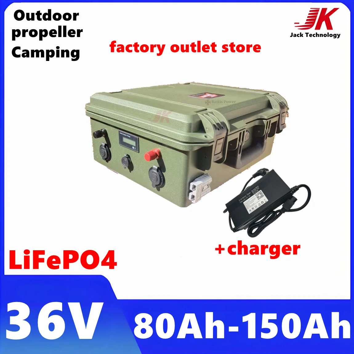

36V 100Ah 80Ah 120Ah 150Ah LiFePo4 Battery with Bluetooth BMS for Ttrolling Motor Propeller Boat Solar System,AGV,inverter,RV