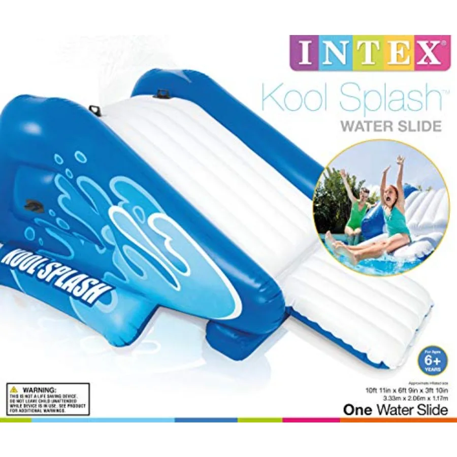 Centro de Brincadeiras Inflável Kool Splash 58849EP com Escorregador Aquático e Sprays Integrados para Adultos e Crianças a Partir de 6 Anos