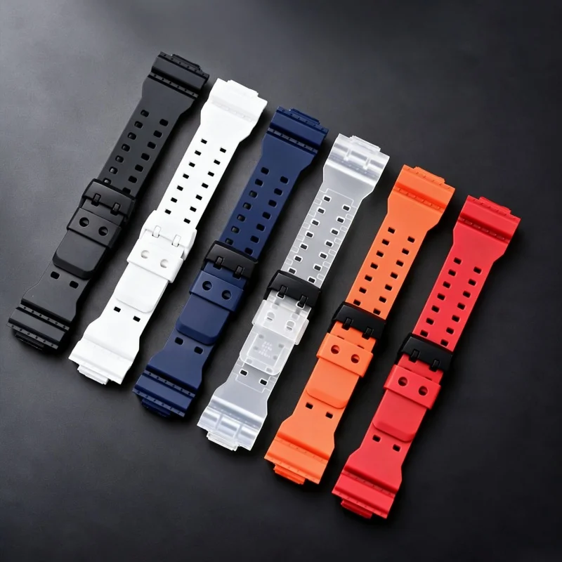 Premium Matte Resin Watch Strap for Casio G-Shock GA700 GA710 GA735 GA400 Black Gold Samurai Sport Rubber Replacement Watch Band