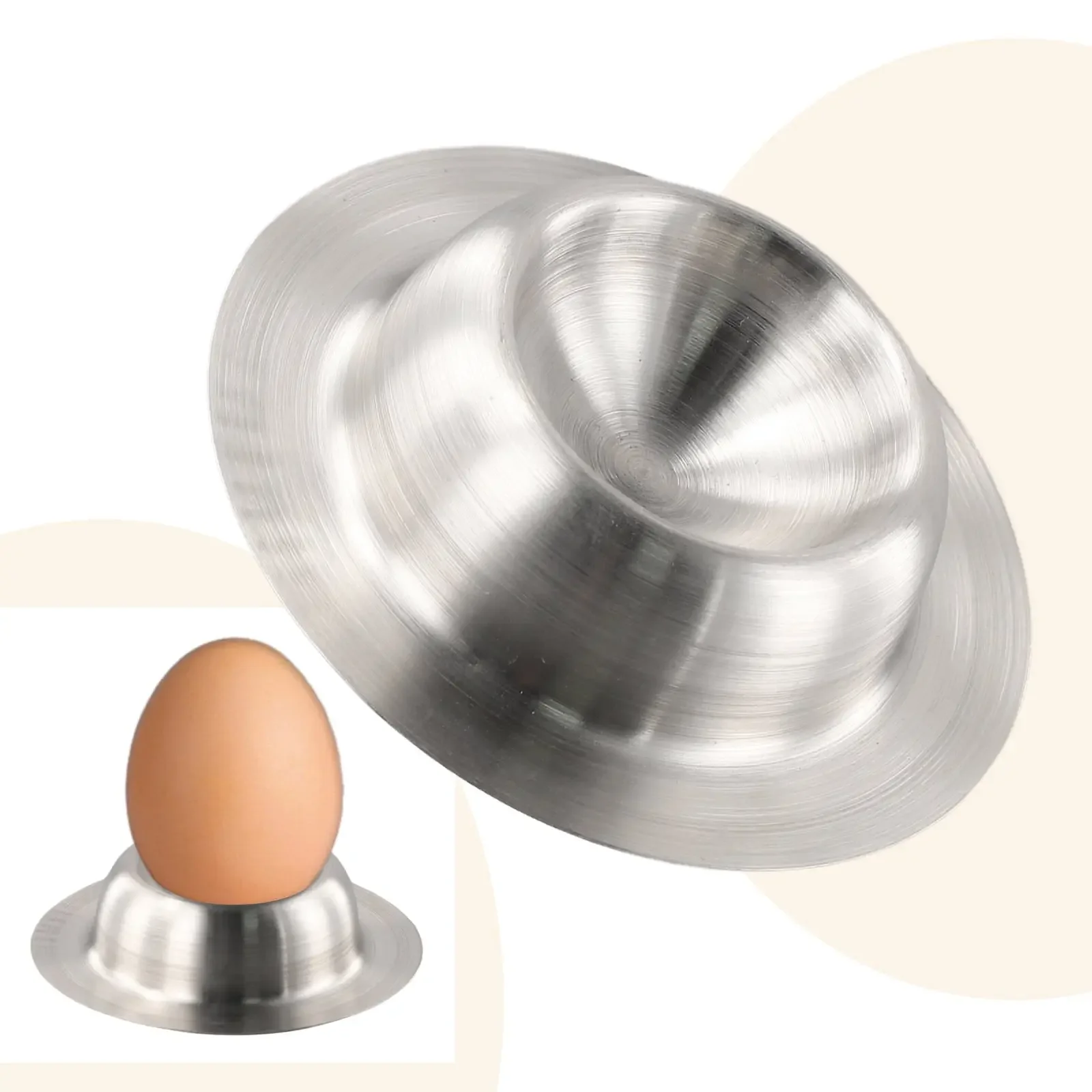 Kitchen Supplies Egg Tray Restaurant Tea Napkins 8.5 * 1.6cm Antiseptic Auxiliary Fixation Silver Stainless Steel