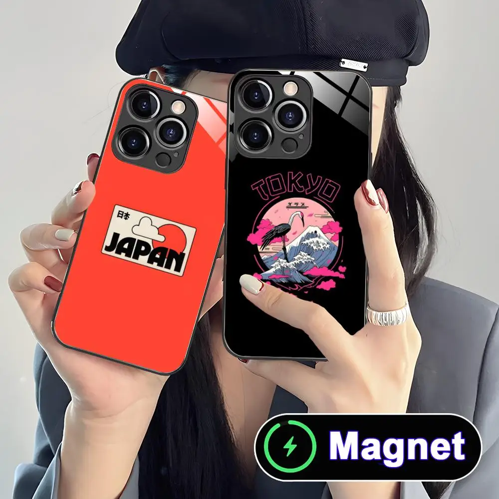 

Japan Tokyo Night Phone Case for iPhone 17 16 15 14 13 12 11 Air Pro Max Plus Mini Glass MagSafe Cover