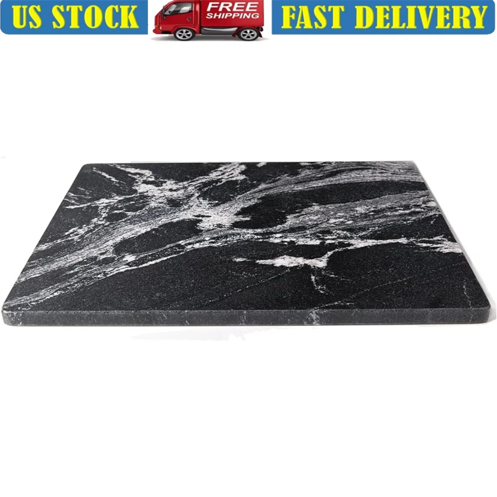 

Natural Marble Cutting Board Large Pastry Board Non-Slip Feet Cheese Charcuterie Board Hygienic Durable Kitchen Accessory