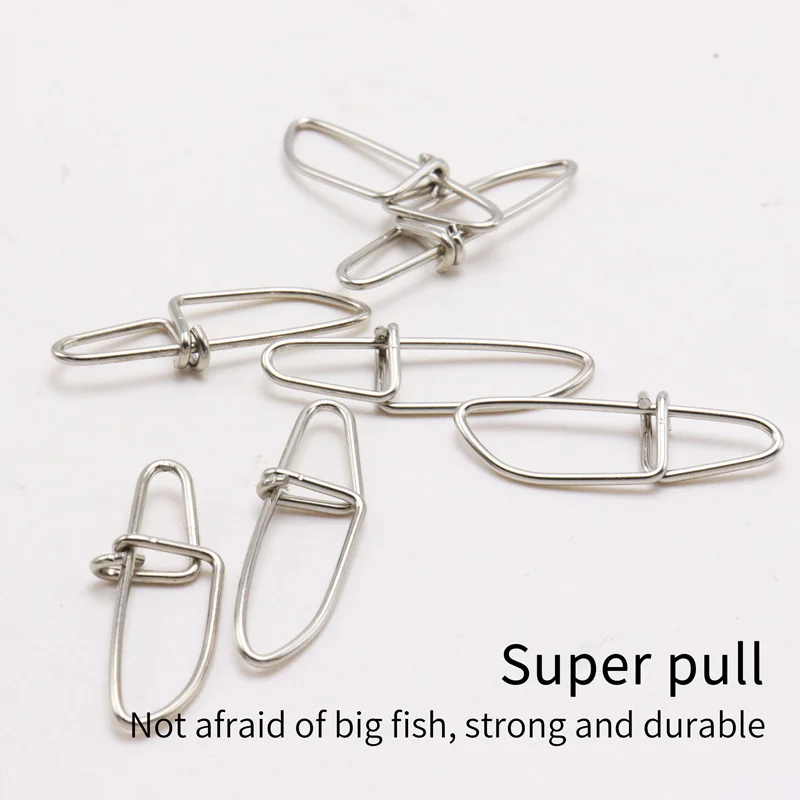 ZYZHE Fishing Snap Stainless Steel Anticorrosive Wear-resistant Fishing Accessories Fishing Swivel Hooks Line Clip Lock Tackle