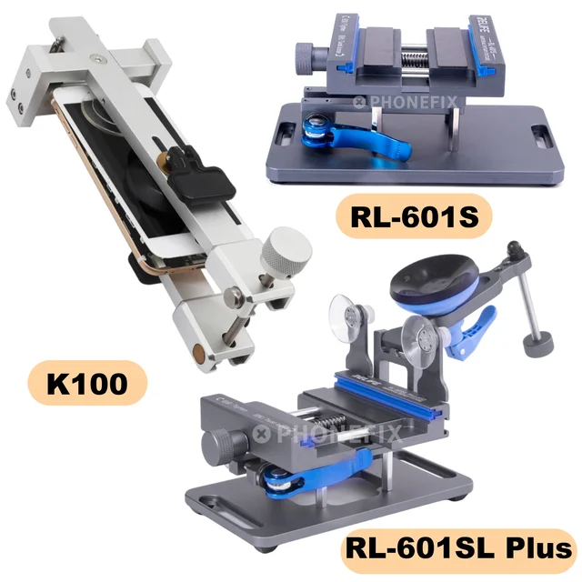 Separator LCD K100 /RL-601SL Plus z przyssawką do demontażu i naprawy tylnego szkła i ramki telefonów iPhone 17 i Samsung.