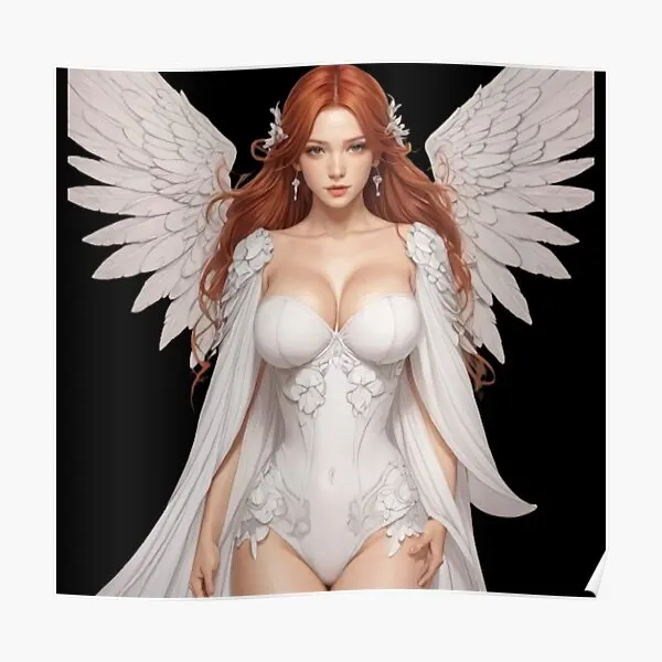 Bishoujo Angel Redhead  Poster Modern Painting Print Decor Room Decoration Vintage Art Picture Wall Mural Funny Home No Frame