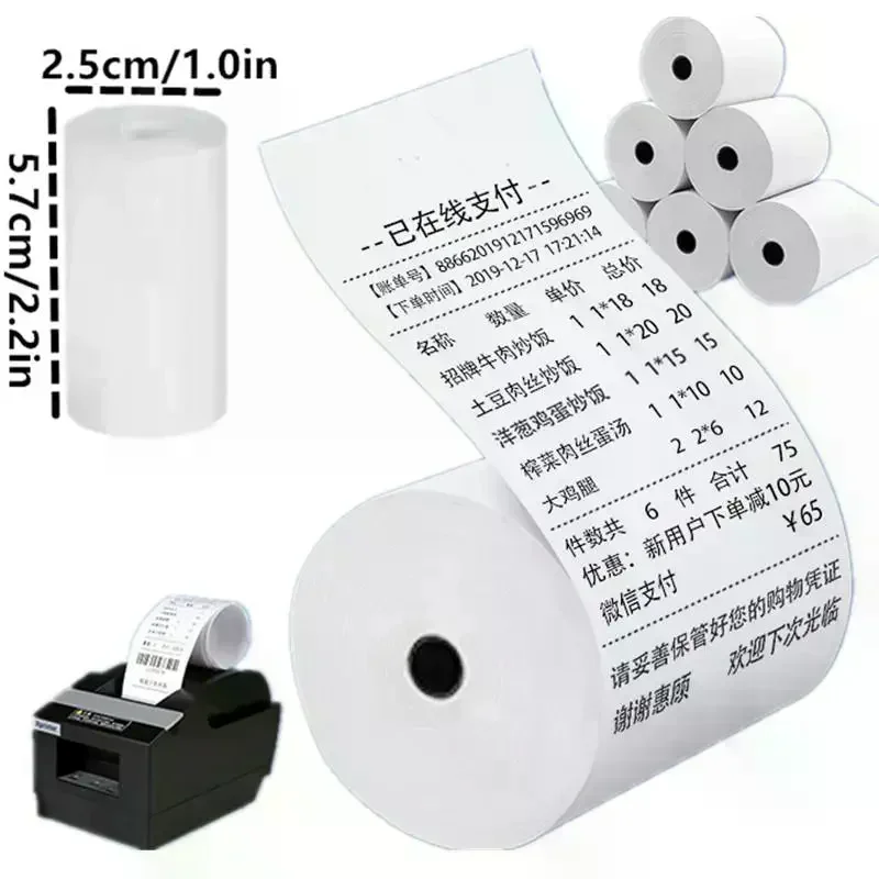 10Rolls 57x25mm White Thermal Paper For Children's Camera Instant Print Kids Camera Printing Paper Replacement Accessories