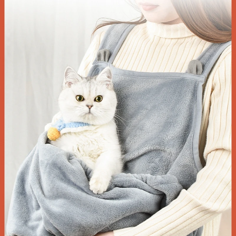 Install A Cat Bib Cats Cuddling Clothes Non-stick Hair Chest Cuddling Cats Bibs Apron Suit Anti-scratch Bag Pet Cloth Bags