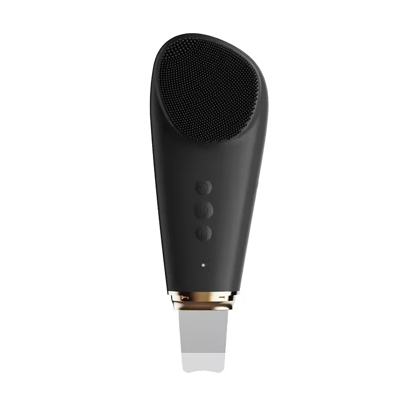 

New Face Pore Cleaner Ultrasonic Skin Scrubber Silicone Facial Cleansing Brush 2 in 1