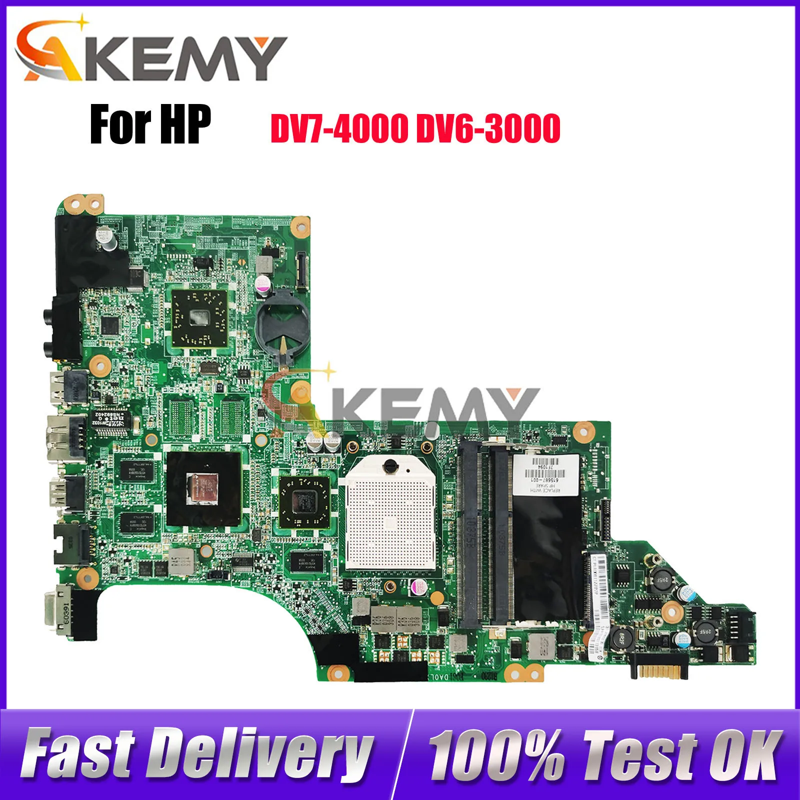 Scheda madre del computer portatile DA0LX8MB6D1 per HP Pavilion DV7-4000 con 5470/512 DDR3 615686-00 Completamente testata al 100%