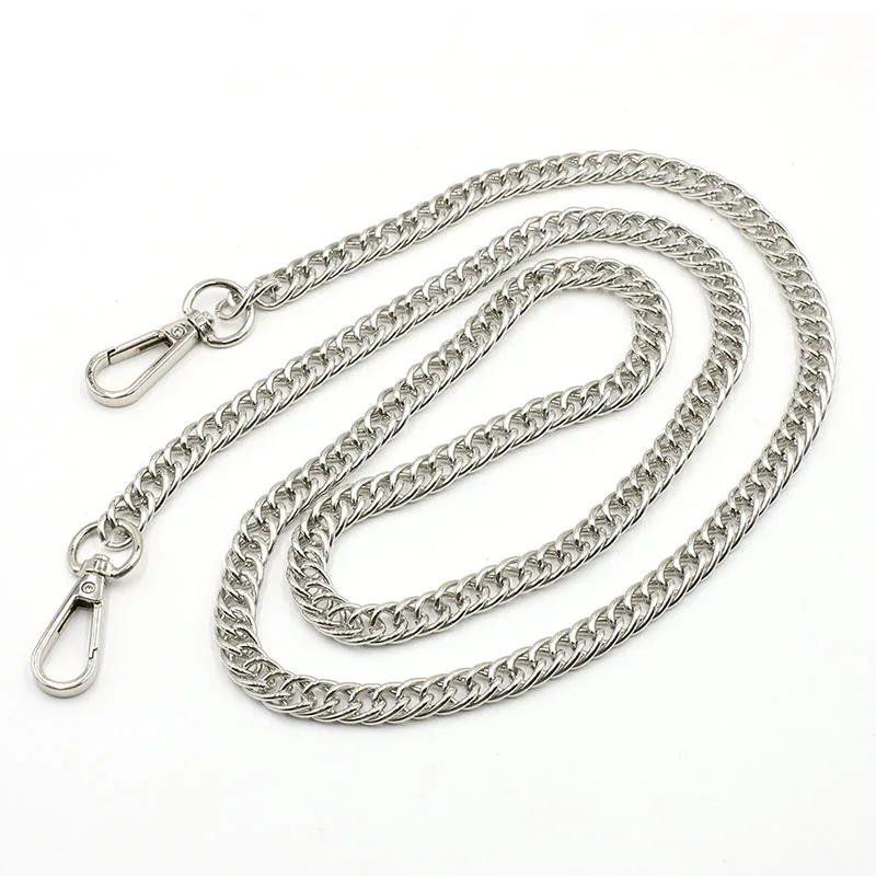 120cm Long Metal Aluminum Bag Chain Replacement Parts Accessories For Hand-Woven Shoulder Handbag DIY Handmade Detachable Straps