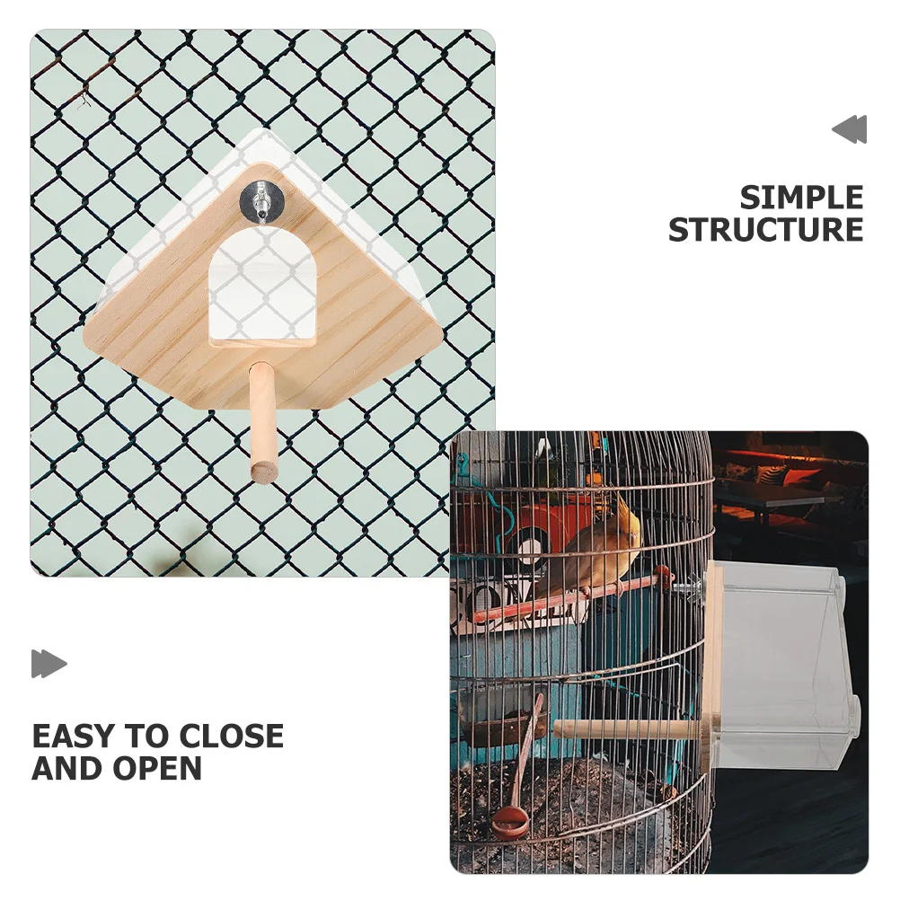 

2Pcs Parakeet Nesting Box Acrylic Bird Easy Open Close Buckles Design Safe Warm Shelter Parakeet Nesting Boxes