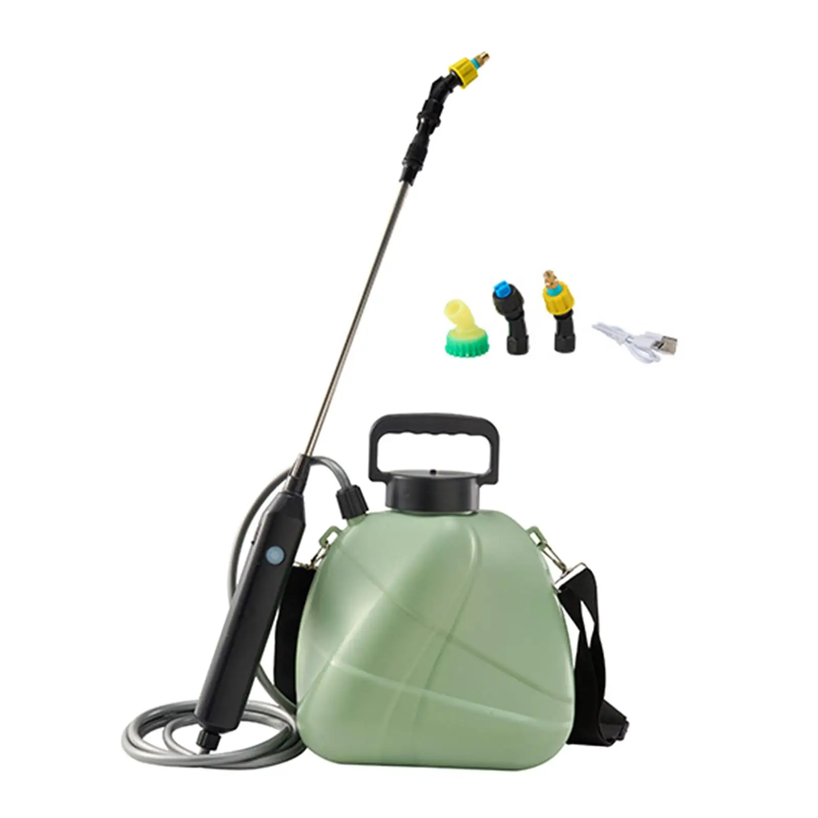 5 Liters Electric Plant Mister Sprayer Multipurpose with Shoulder Strap Telescopic Rod for Gardening Cleaning Lightweight