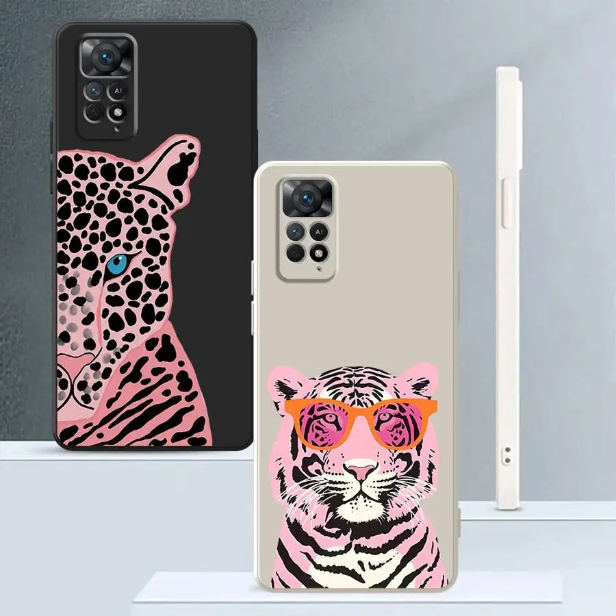 

Мягкий чехол с розовым леопардовым принтом для Xiaomi Redmi Note 10 Lite 10 11 Pro 12s 11s 10 13 12 ProPlus 14 Pro Plus