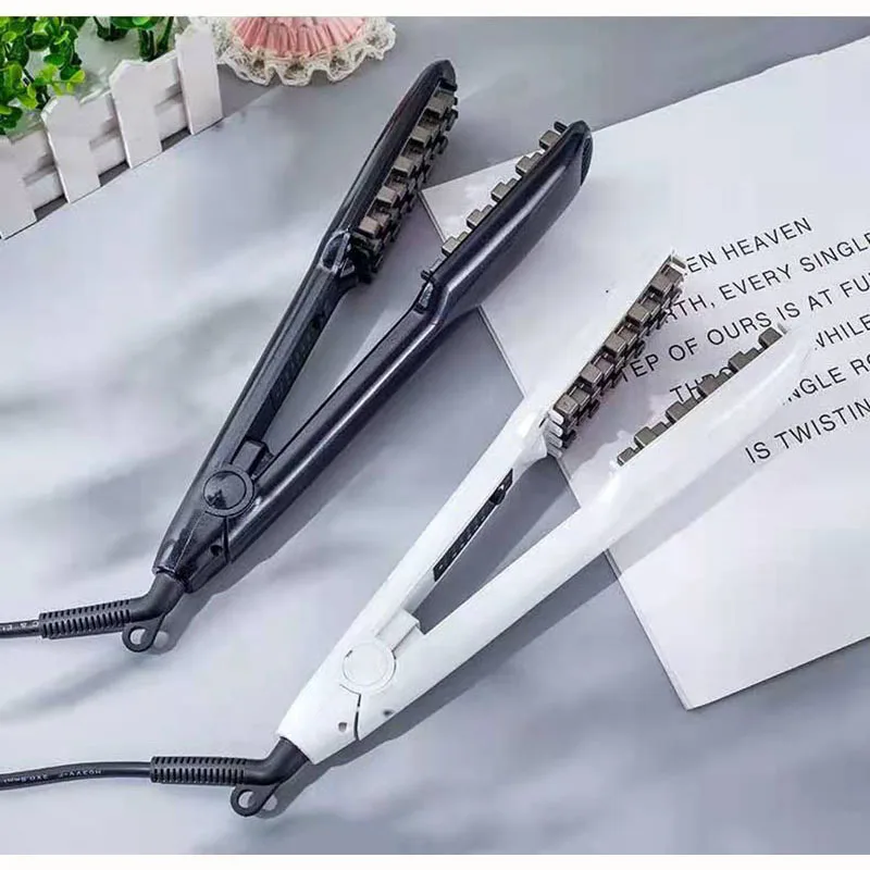 Mini 3D Electric Grid Splint Crimping Hair Curler Ceramic Negative Ion Curling Irons Corn Perm Fluffy Hair Styling Tools