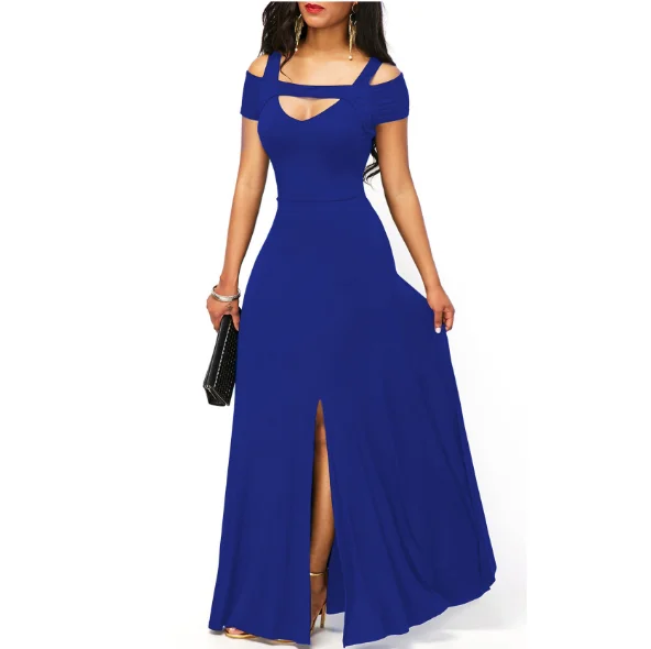 Banquet evening dress 2022 new elegant long one-shoulder fishtail host dress long skirt new size