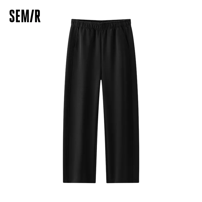 

Semir Pants Women Draped Wide Leg 2025 Autumn New Elastic Waist Solid Versatile Trousers