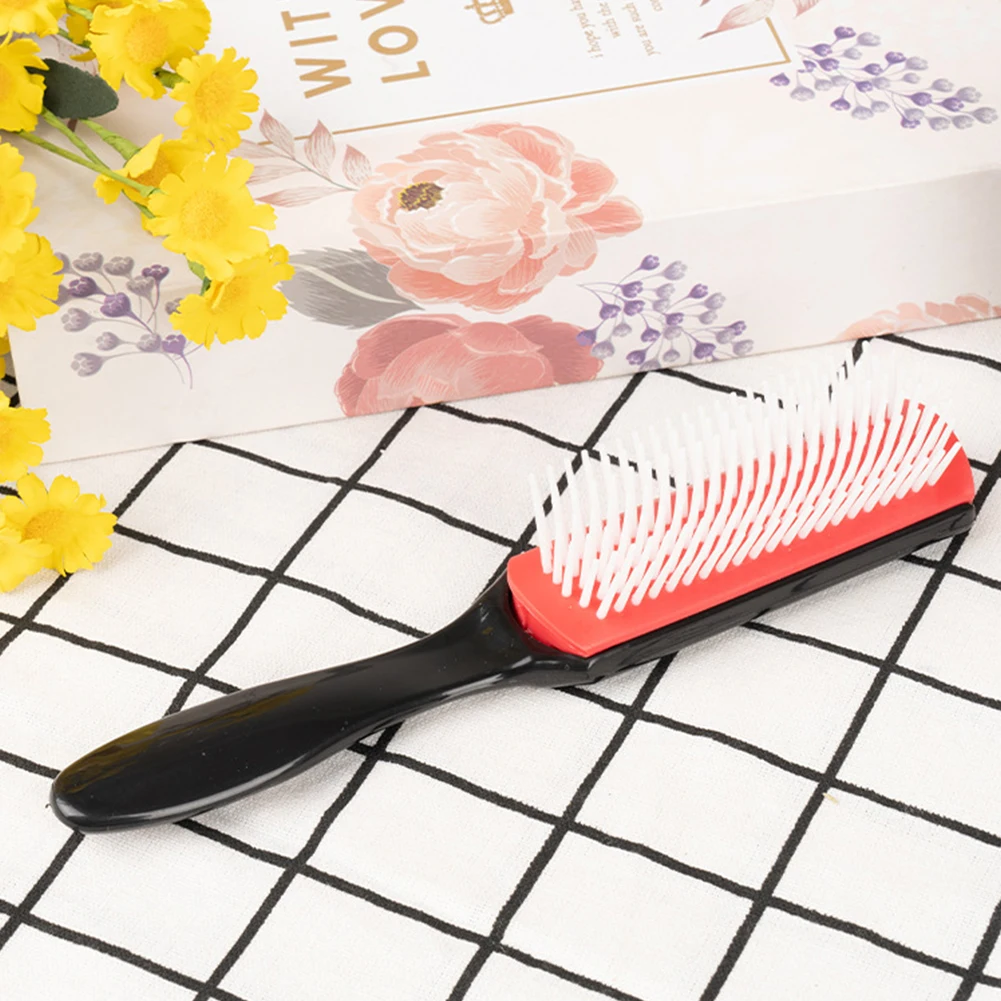 7 Rows Detangling Hair Brush Denman Detangler Hairbrush Scalp Massager Straight Curly Wet Hair Comb Salon Hairdressing