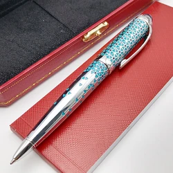 Ct Ballpoint Pen Luxury Cyan Triangle and Scale Off Pattern Writing Smooth Classic Office School Stationery