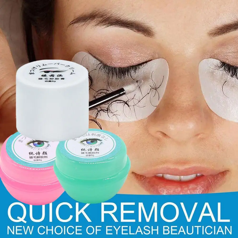 Eyelashes Glue Remover Cream Fruit Flavor Zero Stimulation Extensions Fragrancy Makeup Eyelash Cream Removing Quick Tools J1Z9