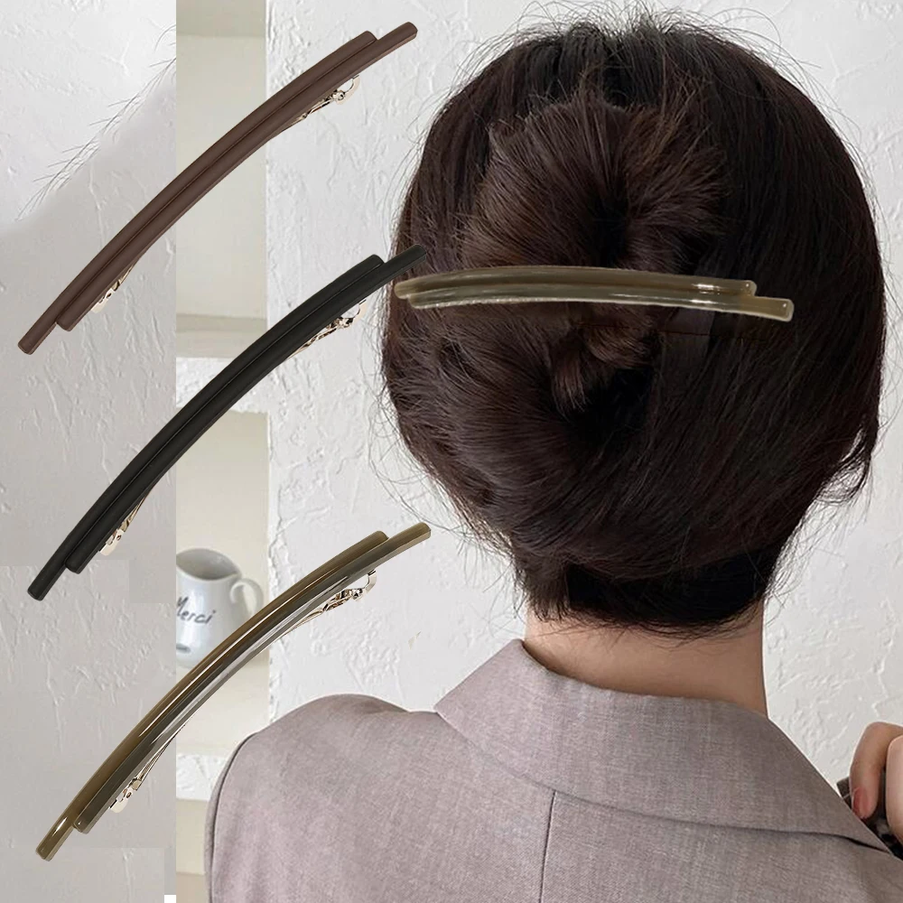 

Matte Large Spring Hair Clip Claw Barrettes Elegant Hairpins Korean Ponytail Women Girls Hair Styling Fashion Hair Accessories