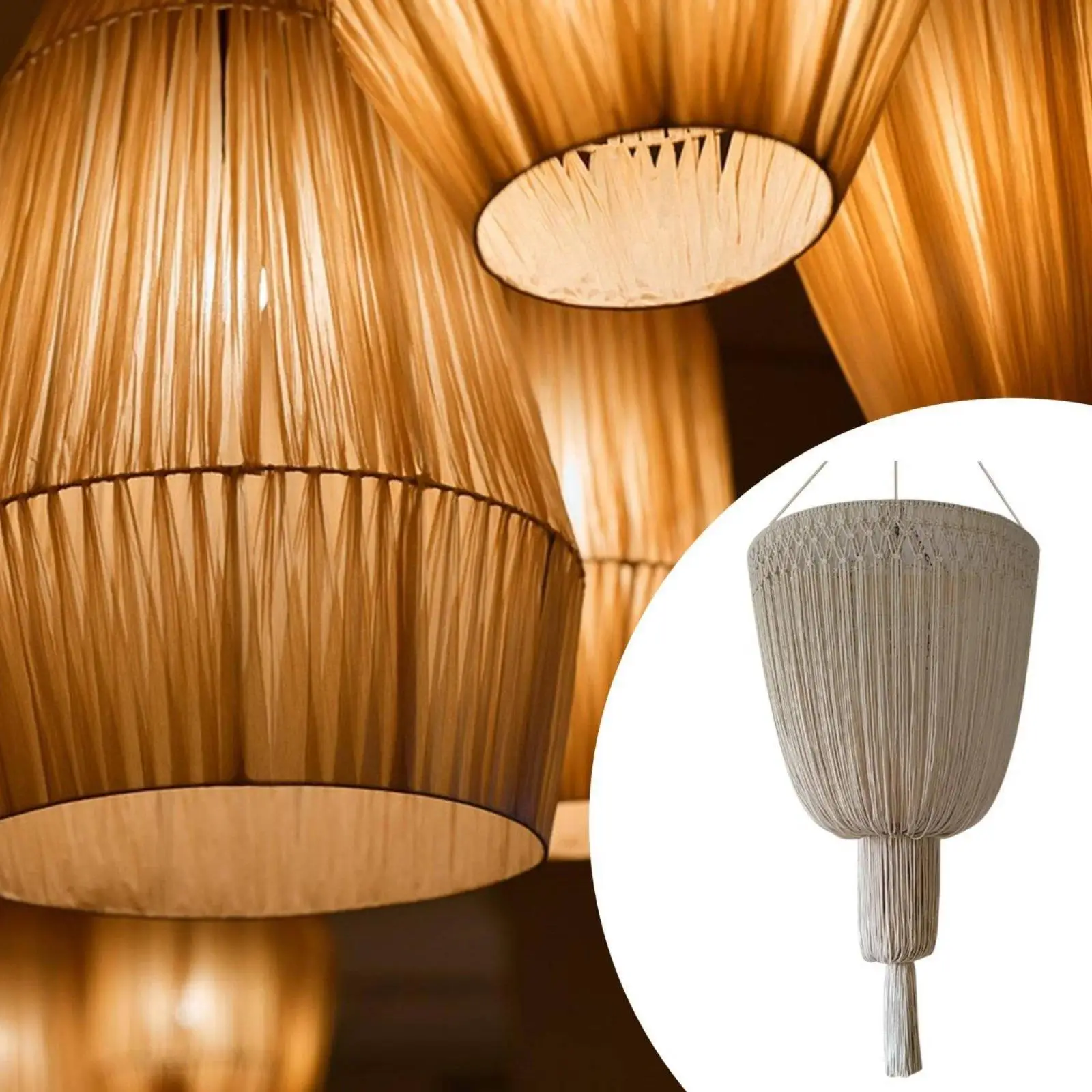 Cotton Rope Hanging Shade Nordic Design Boho Tassel Lampshade Warm Ambiance